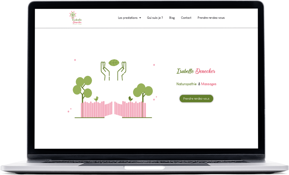 Aperçu du site Isabelle Denecker Naturopathie Massages en mode pc