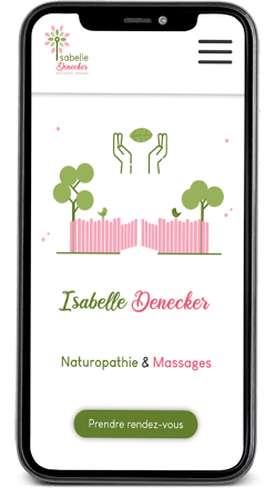 Aperçu du site Isabelle Denecker Naturopathie Massages en mode telephone