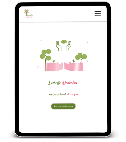 Aperçu du site Isabelle Denecker Naturopathie Massages en mode tablette